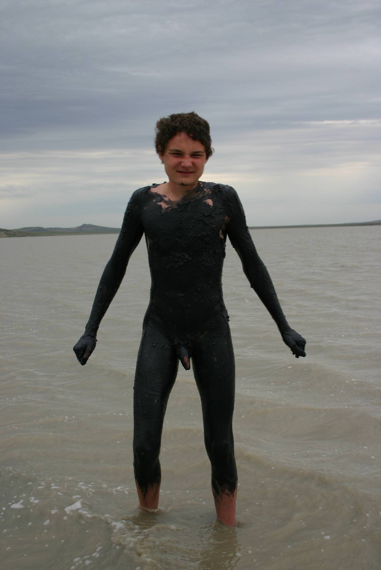 Pure Nudism Photos Black-Sea Body Mud Shots - 1