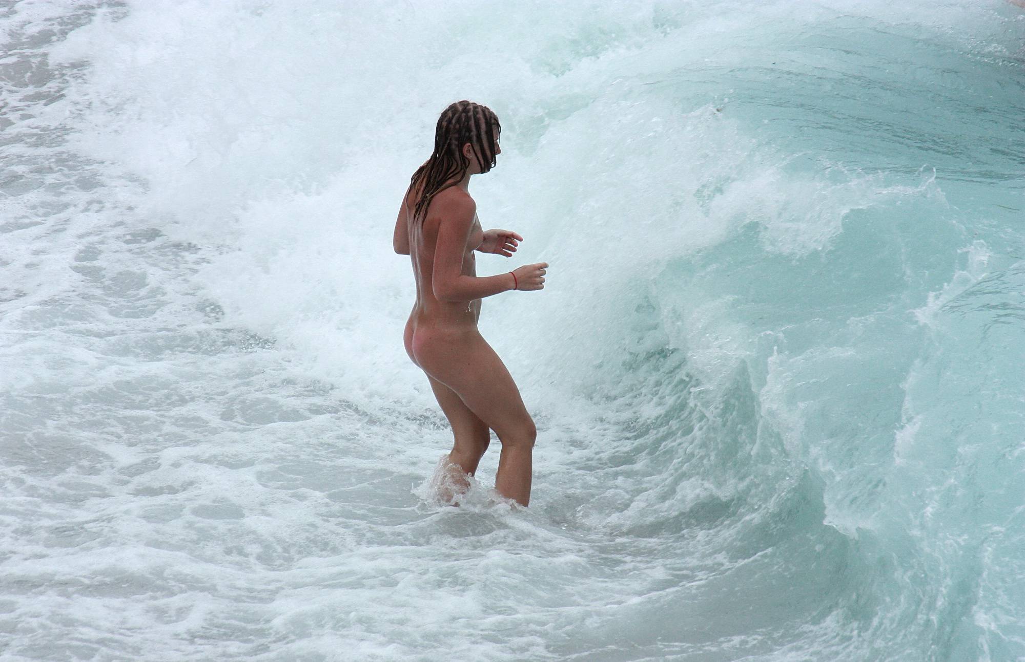Nudist Fun - Crashing Waves Aplenty - 1
