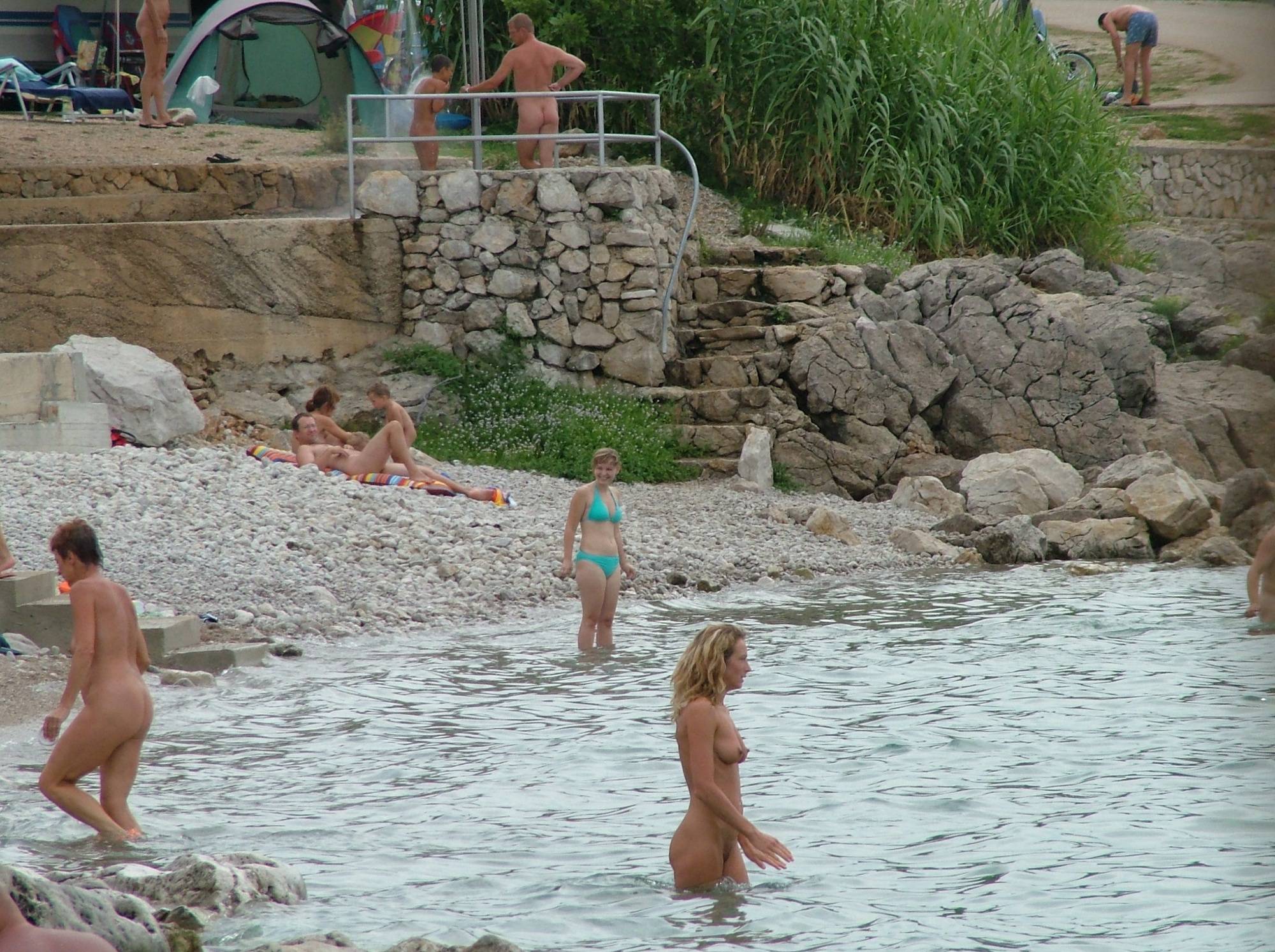 Nudist Fun FKK Europe Rock Shoreline - 1