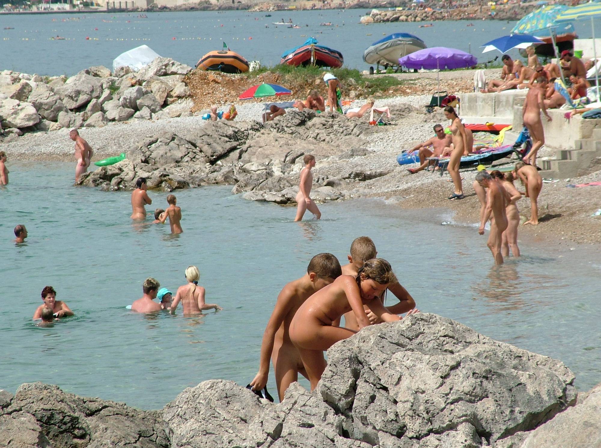 Nudist Fun FKK Europe Rock Shoreline - 2
