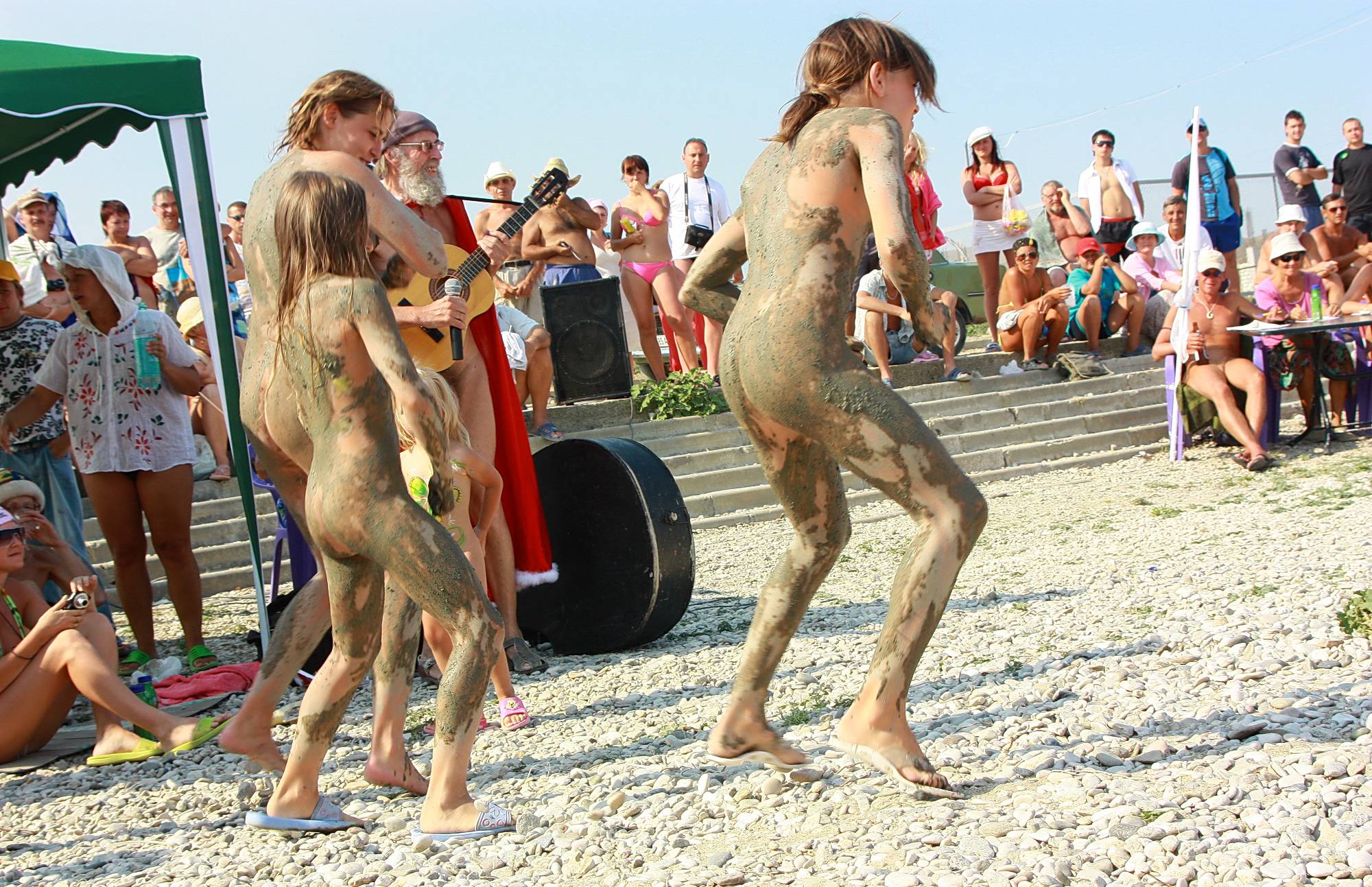 Pure Nudism Pics Sandy Muddy Dance-Off - 2