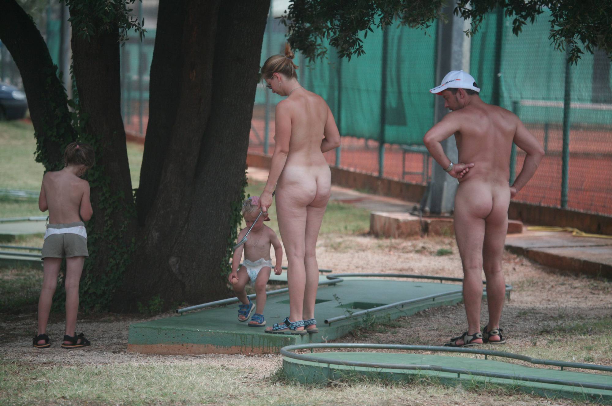Nudist Teens Nudist Family Mini-Golfing - 1