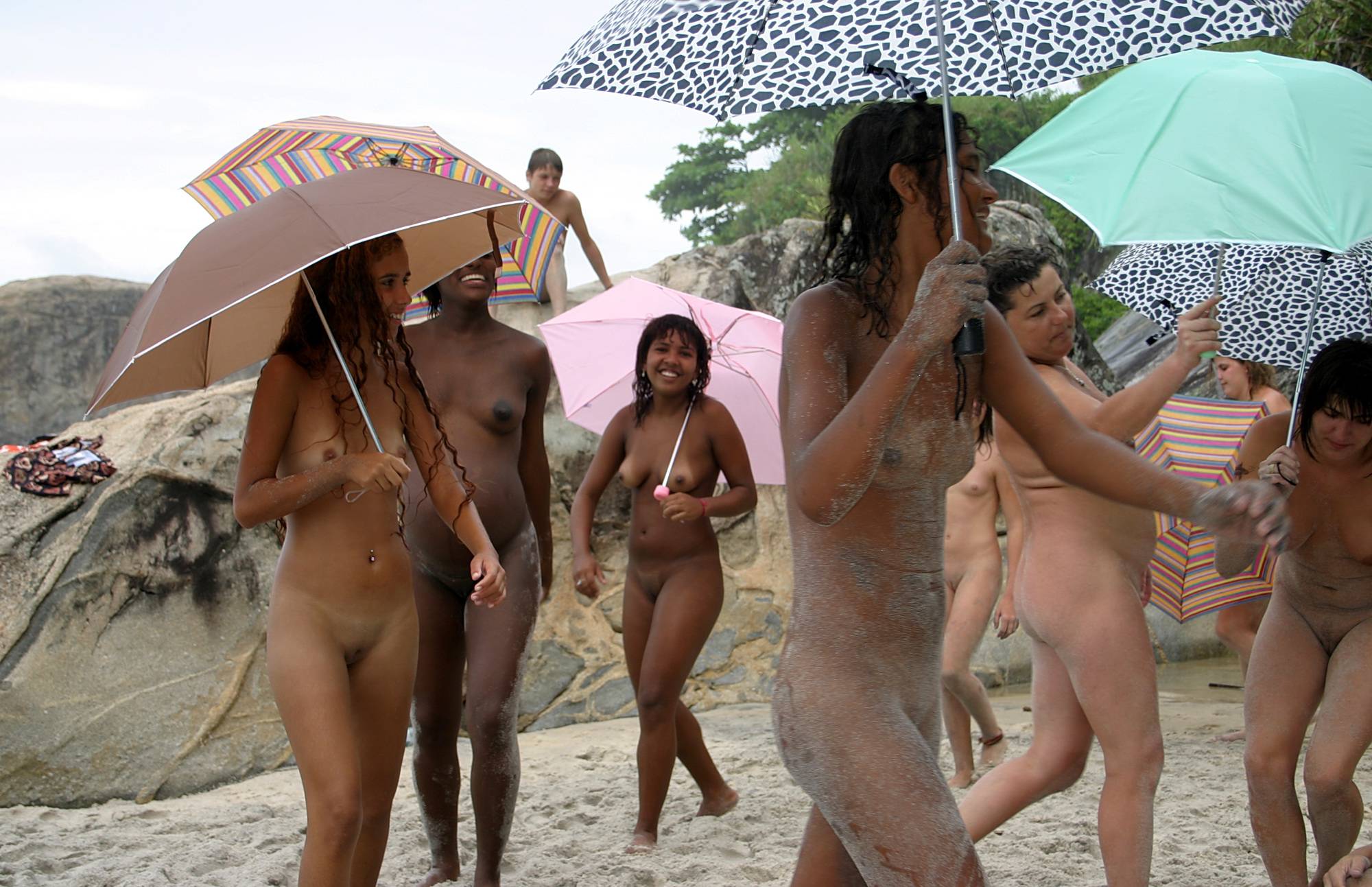 Pure Nudism The Umbrella Beach Run - 1