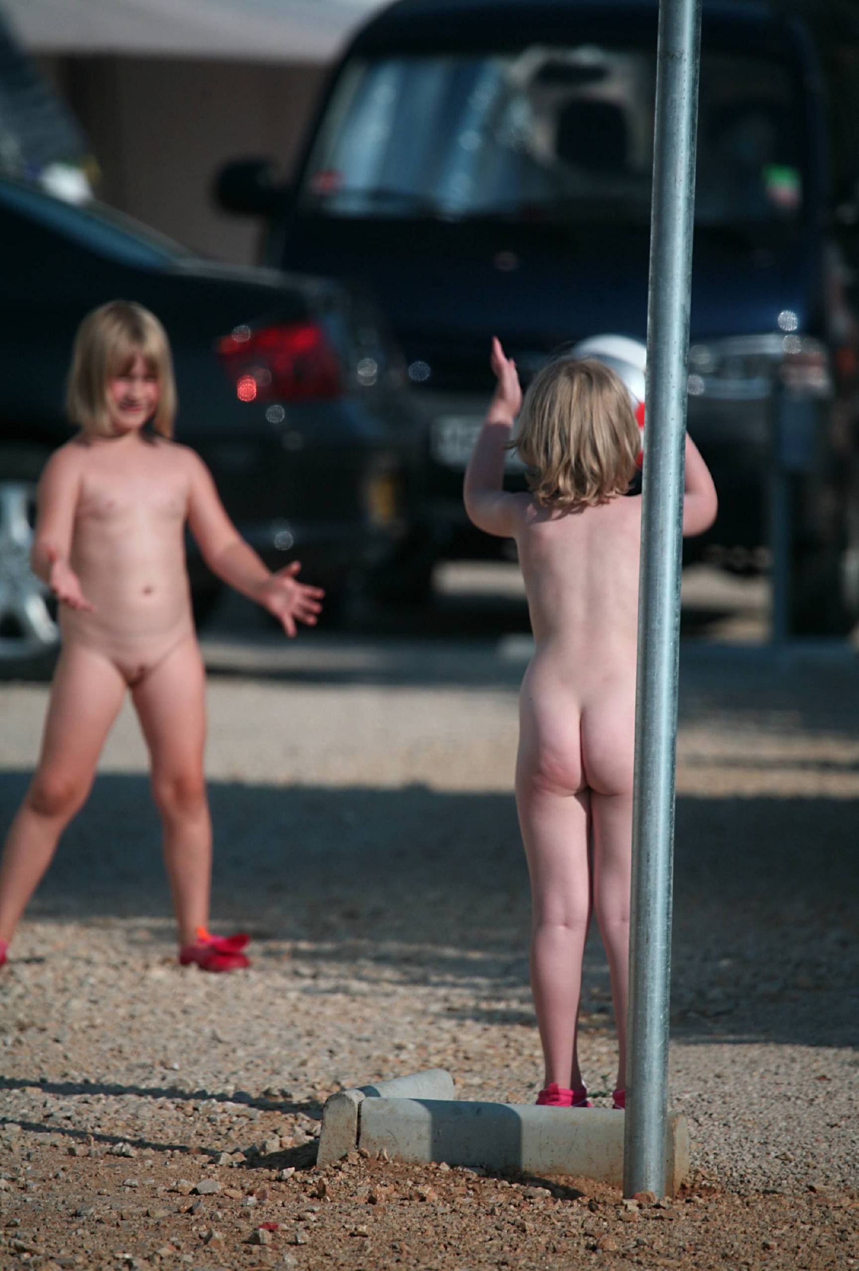 Three Nudist Kids By RV - 1